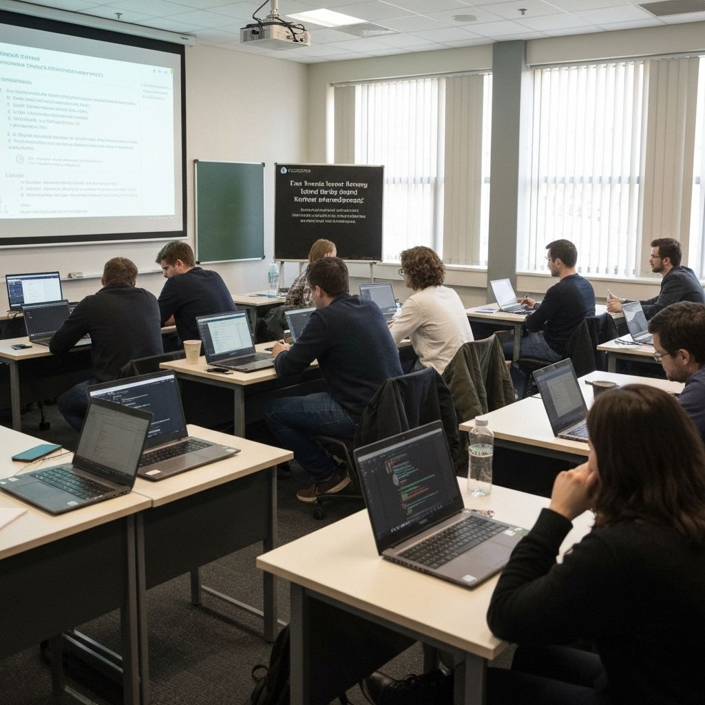 Workshop setup at NIT Nagpur with laptops and projector