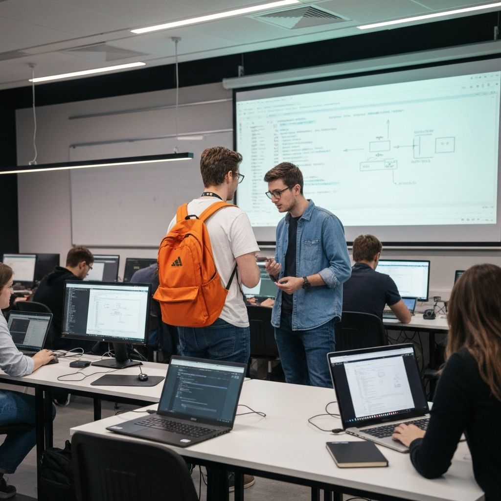 Students collaborating on performance optimization tasks