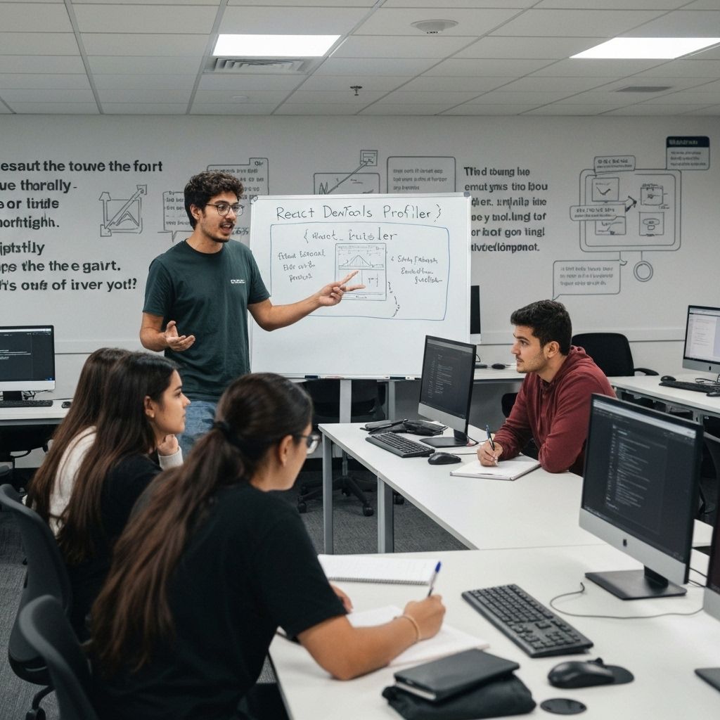 Amit Singh explaining React profiler tools